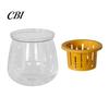 Water Reservoir Planter Self Watering for Indoor Plants, Transparent Hydroponic Planter, Decorative Plant Pot Flowerpot with Wick Rope Home