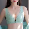 Кружевной бюстгальтер с пряжкой спереди без стального кольца Собранная пряжка спереди Красивая спинка Новый бюстгальтер