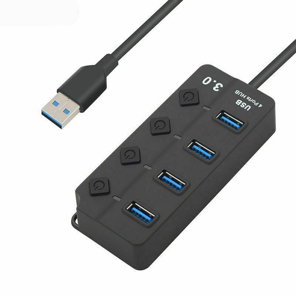 7 4-портовый USB 3.0 концентратор, многофункциональный разветвитель, зарядное устройство, адаптер питания, несколько расширительных концентраторов с переключателем для ноутбука