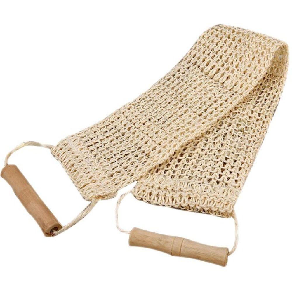 Rub Exfoliating Durable Wooden Skin Care Sisal Back Strap Shower Scrubber Shower Towel