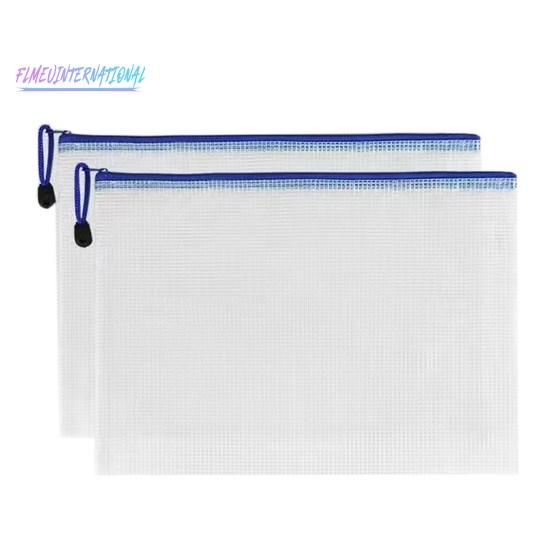 2 шт. прозрачные водонепроницаемые пакеты для файлов A4 A5-держатель для файлов, сетчатые карманы, яркие цветные пластиковые пакеты для хранения с веревочной ручкой