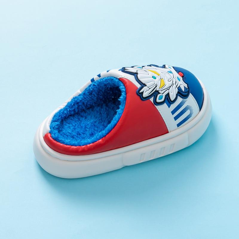 2024 Детские хлопковые тапочки Милые тапочки с героями мультфильмов для мальчиков и девочек Осенне-зимние семейные домашние тапочки для малышей на платформе