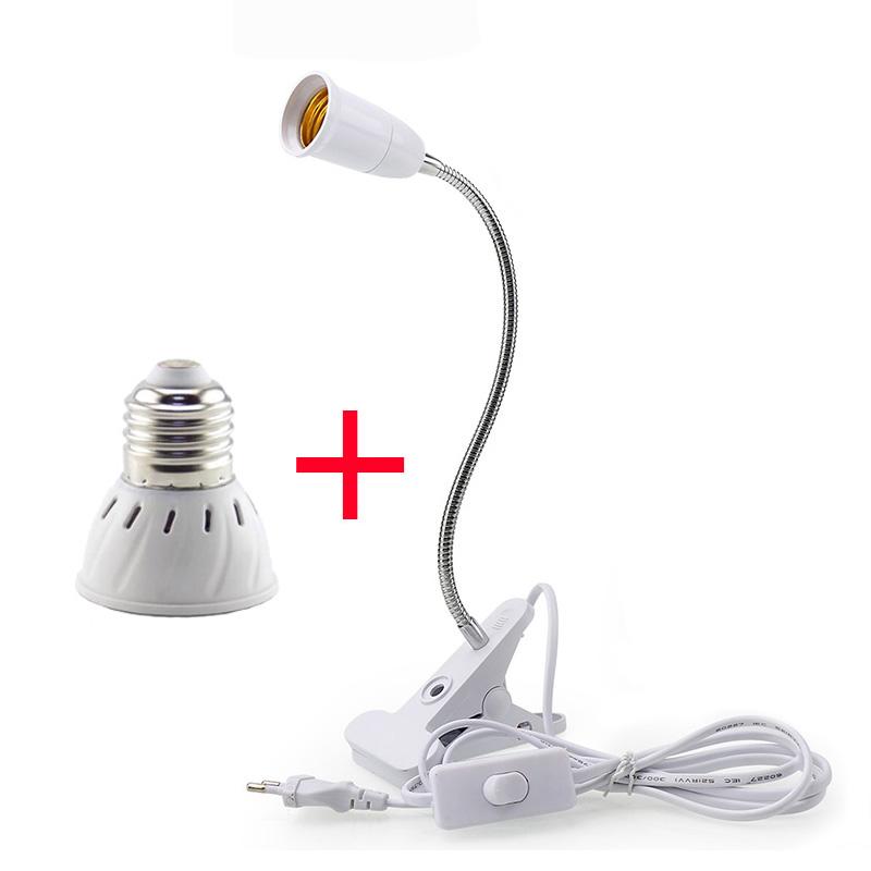 LED Grow Light with E27 Lamp Holder Clip-on Phyto Lamps 36/54/40/72LEDs for Indoor Plant Flowers Growth Growbox Greenhouse