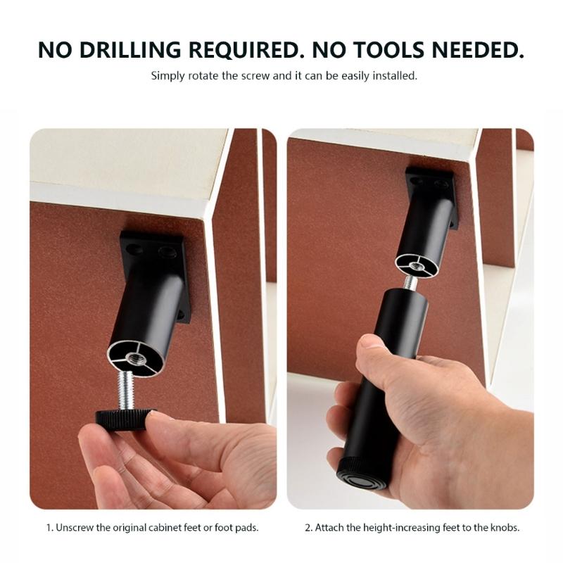 Регулируемые по высоте ножки-опоры для мебели, тяжелый тип, из алюминиевых сплавов, подставки для каркаса кровати, удлинители ножек с нескользящим основанием