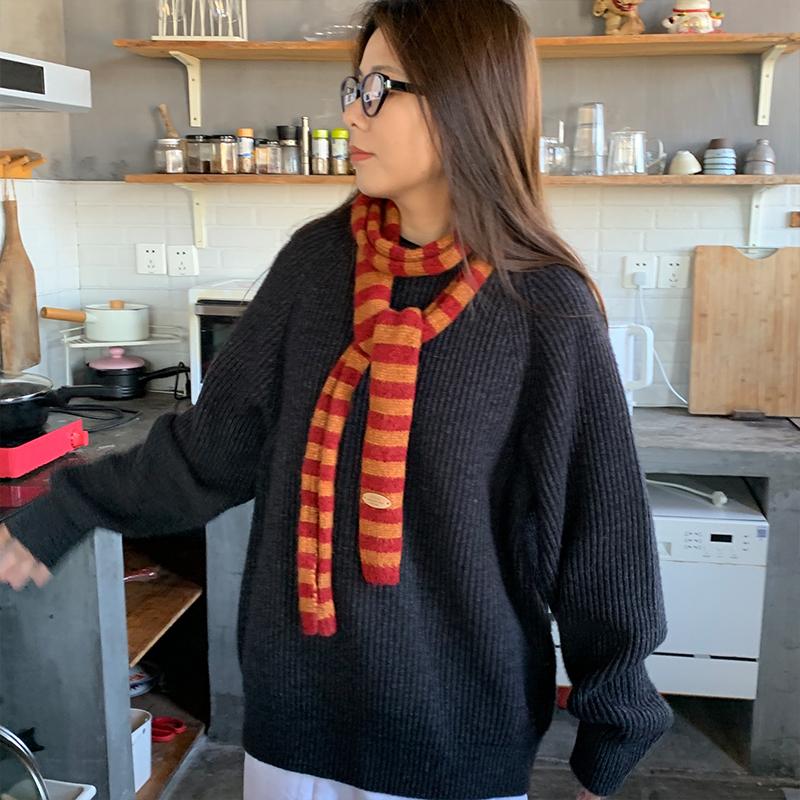 Autumn And Winter Striped All-match Warm Scarf Korean Style Atmosphere Student Scarf