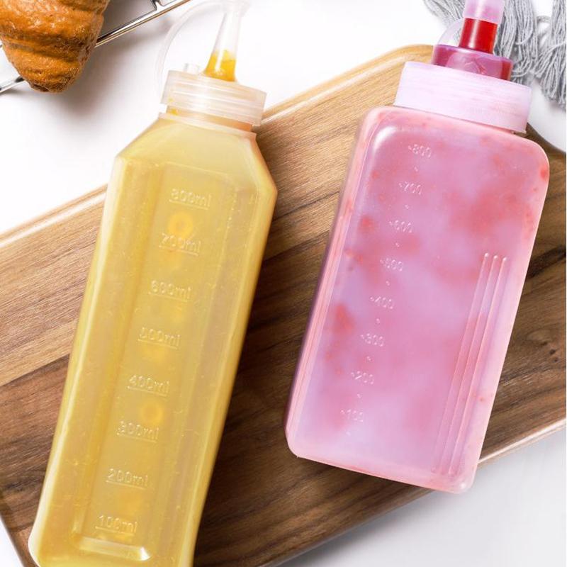 800/1000 мл Бутылки для соуса с дозатором, Широкое горлышко, Пыленепроницаемые, Кухонная приправа, Салатный соус, Бутылка для оливкового масла