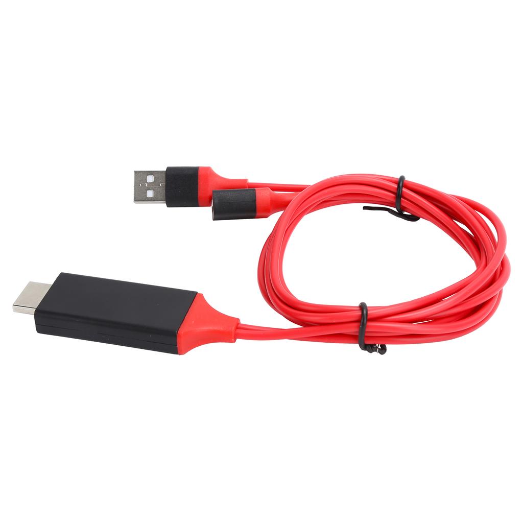 1080p TypeC Кабель для мобильного телефона к интерфейсу HD Multimedia USB-адаптер для IOs Android(красный )