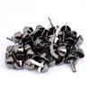 50Pcs Purse Handbag Cone Feet Nailhead Stud Spike Leather Craft Supplies (Black 10mm)