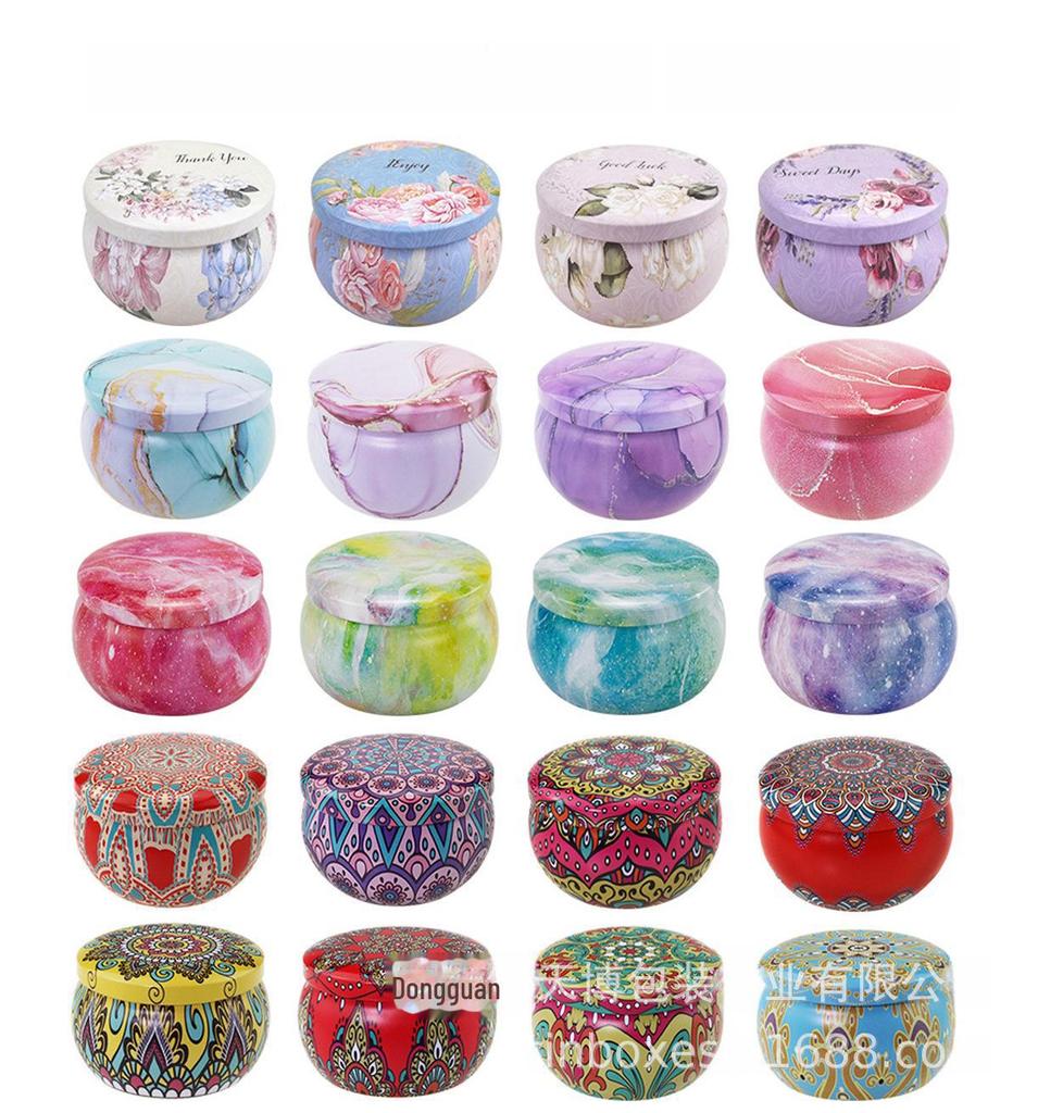 Round Metal Aromatherapy Candle and Candy Tinplate Boxes, Over 50 In Stock