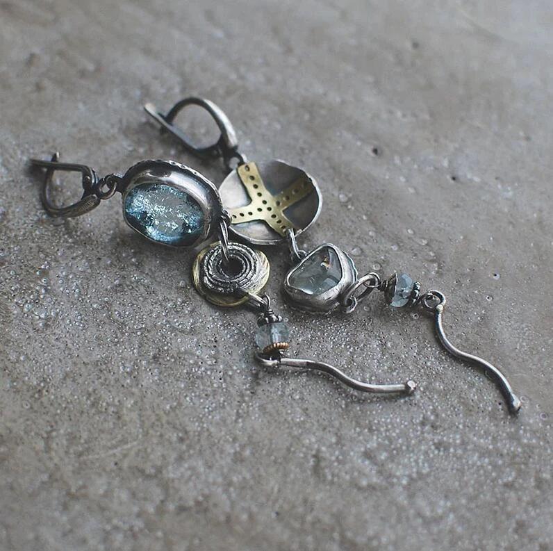 Длинные висячие серьги для женщин, индийские этнические крестообразные металлические винтажные серьги, ювелирные изделия, новинка 2023 года