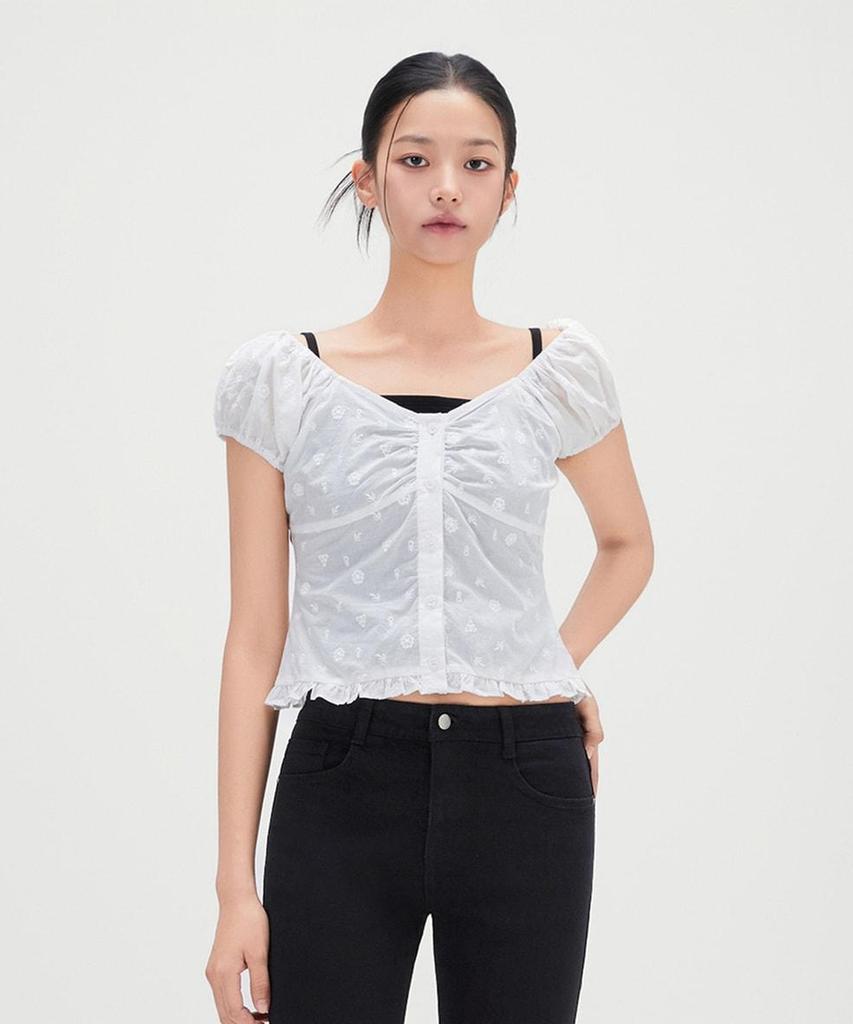 Блузка MIXXO с люверсами и воланами Re Bwg50Ms_Miwbwg63Qg