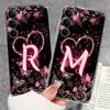 Чехол для телефона Realme C71 C67 C65 C63 C61 C55 C53 C35 C85 Pro C75 C75x Красивое Сердце с Буквами Мягкий Корпус Прозрачный ТПУ Силикон Противоударный Чехол