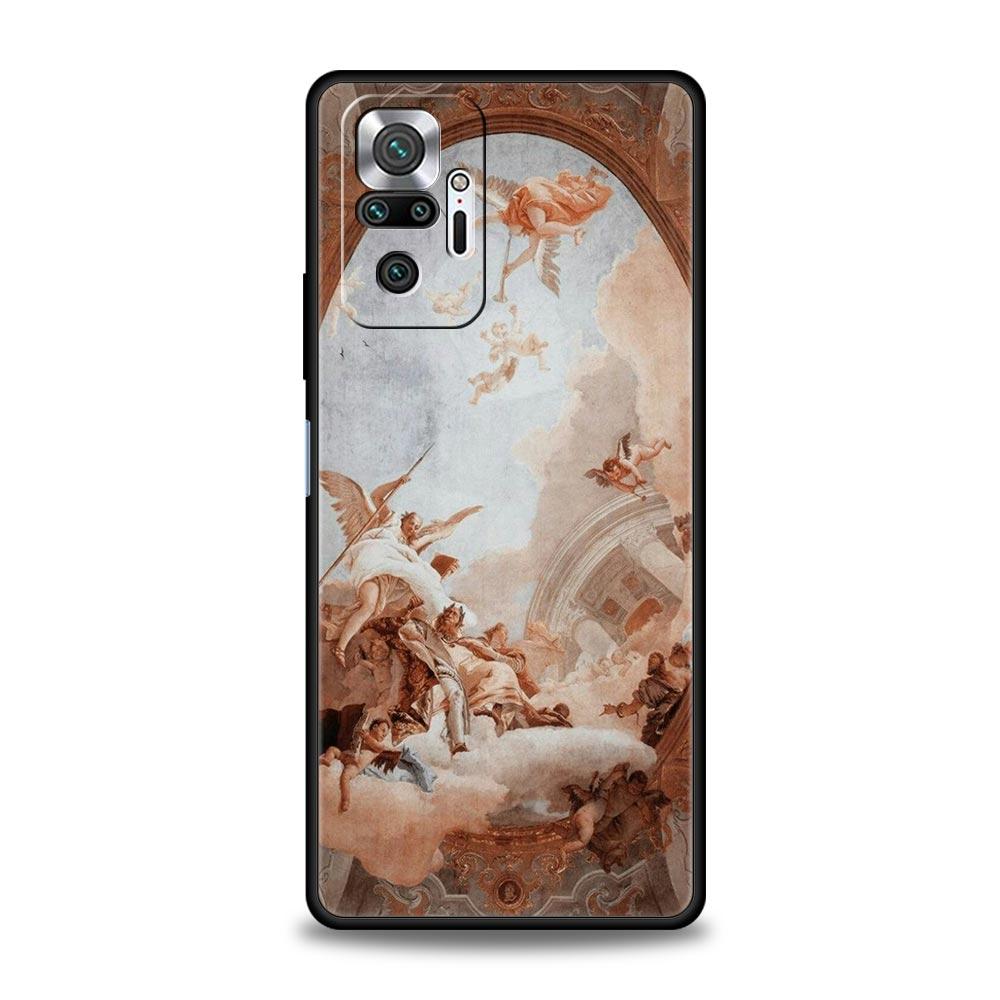 Классический эстетичный арт чехол для телефона для Xiaomi Redmi Note 14 13 5G 10 11 12 Pro Plus 4G 14C 13C 12C 10C Черная крышка