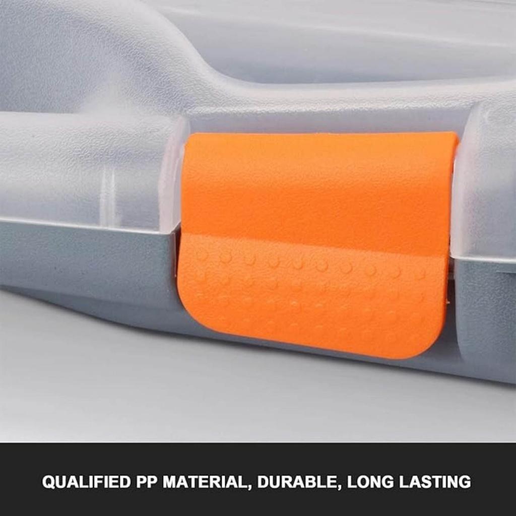 Аппаратный ящик для хранения, органайзер для инструментов, контейнер с ручкой и прозрачной крышкой, 21 регулируемый отсек и 2 фиксированные секции, идеально подходит для винтов, болтов,,