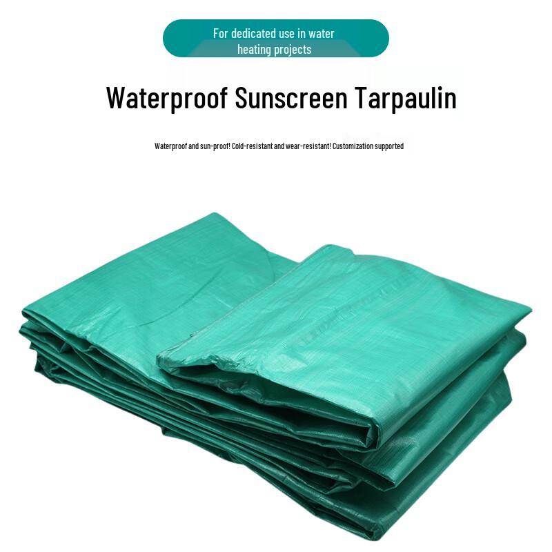 Heavy-Duty PE Double Green Waterproof Tarpaulin