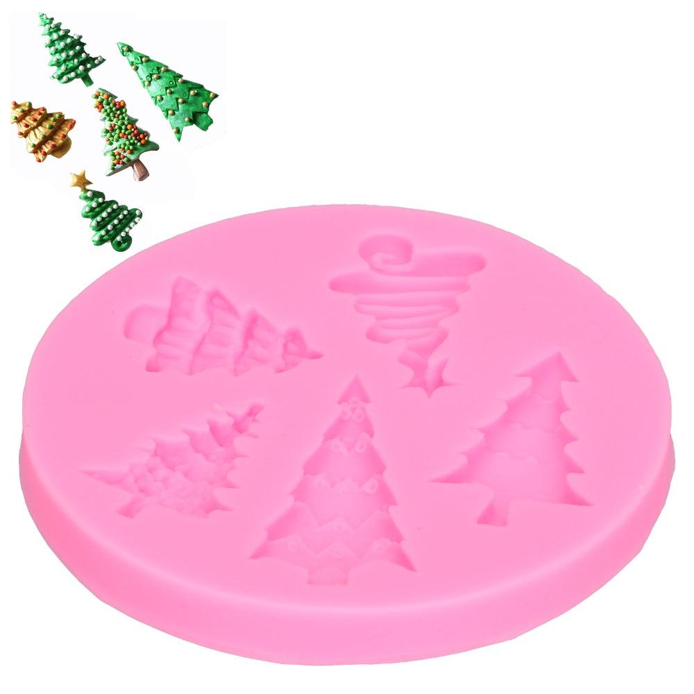 Tree Cavities Christmas Tree Mold Food-Grade Silicone DIY Baking Mold Candy Making