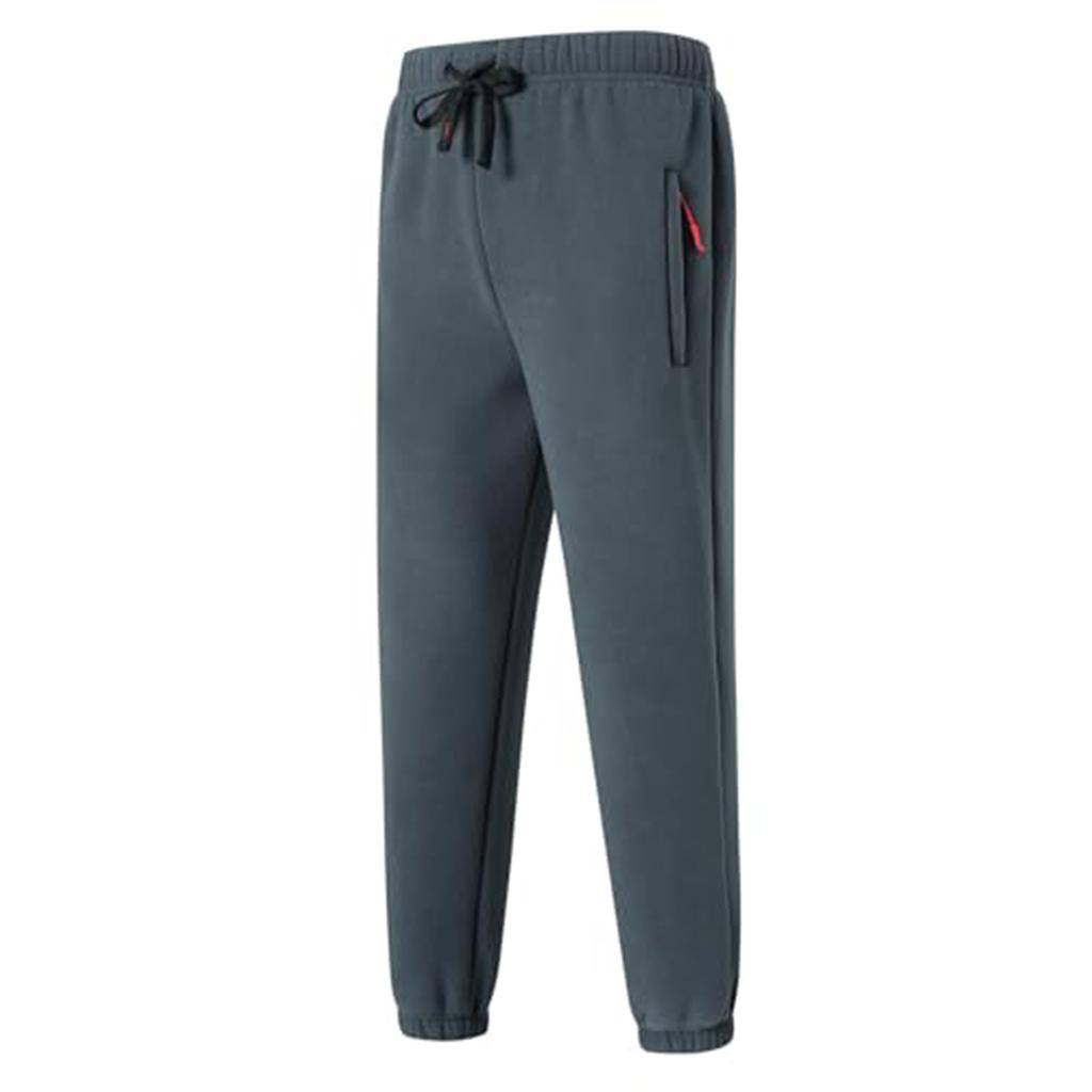 Мужские зимние флисовые повседневные брюки из утолщенной бархатной овечьей шерсти, спортивные штаны на шнурке с карманами