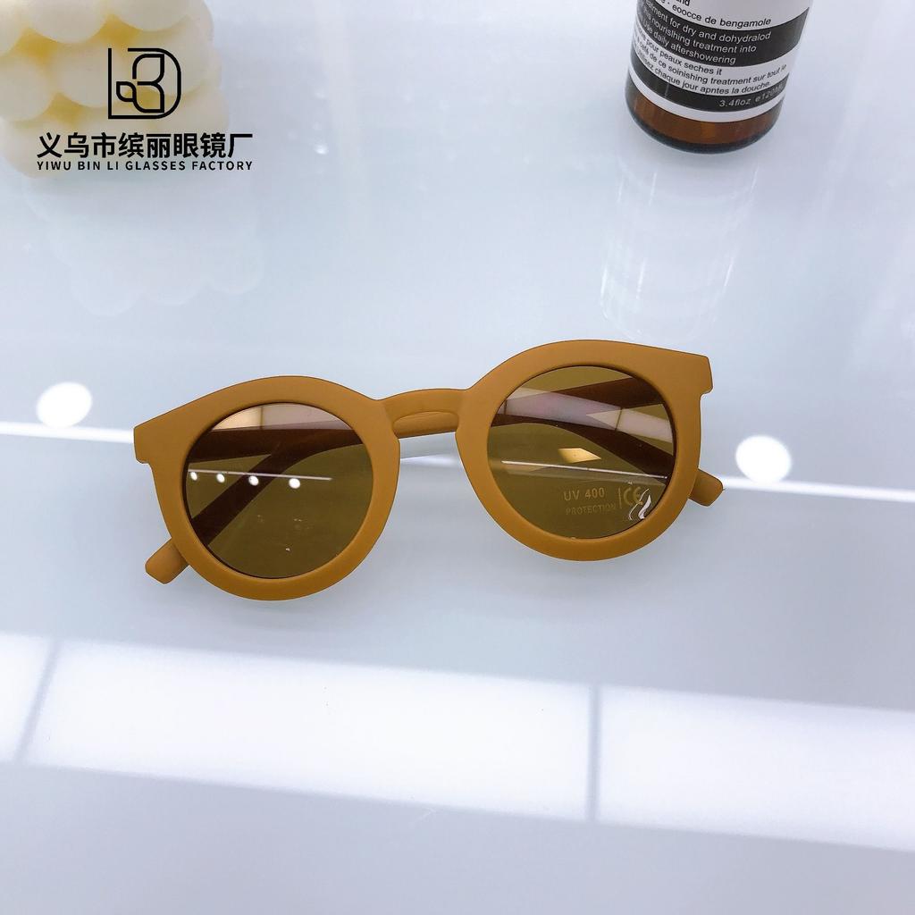 Солнцезащитные очки в ретро-оправе для детей, модные уличные солнцезащитные очки для мальчиков и девочек