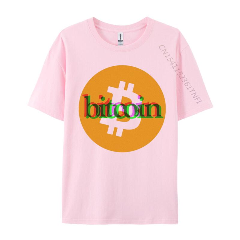 Bitcoin Logo Tshirt Europe Unisex Brand New Design Tops Tees Cotton Fabric T Shirts Casual Tops Tees Cool