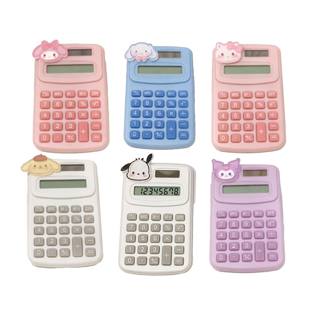 Cartoon Calculator Multifunctional Handheld Small Pocket Calculator with LED Display for Desktop Off