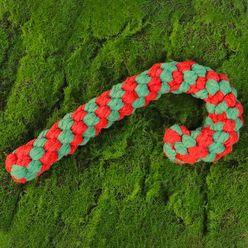 Рождественская игрушка для собаки из пеньковой веревки, ручной работы - Устойчивая к укусам и для чистки зубов питомца