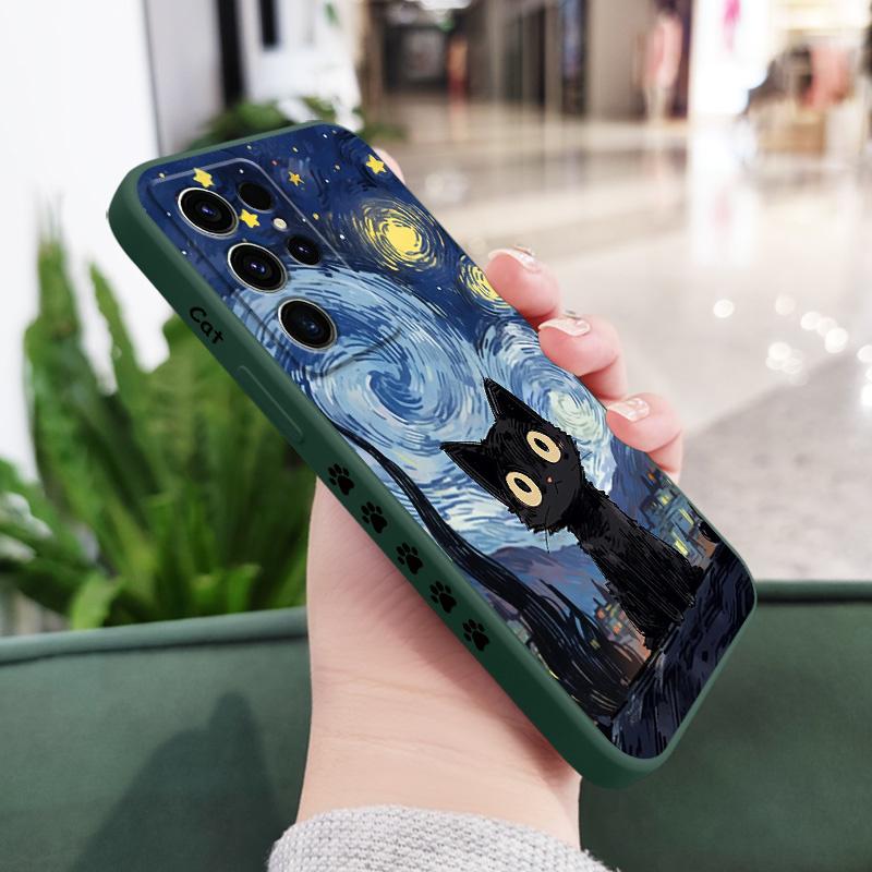 Чехол со звездным котом для Samsung Galaxy S26 Plus Ultra Силиконовый чехол