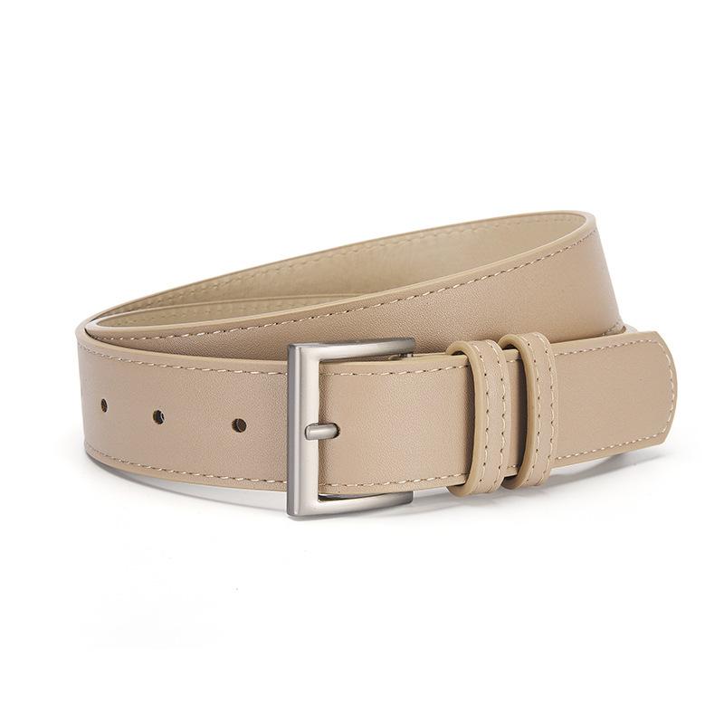 Новый женский ремень из ПУ кожи с пряжкой-булавкой - Стильный аксессуар для повседневных брюк, пальто, курток и джинсов