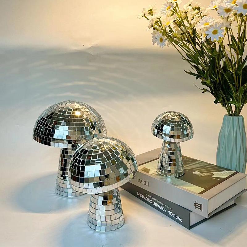 Mushroom Disco Ball Mirror Ornaments