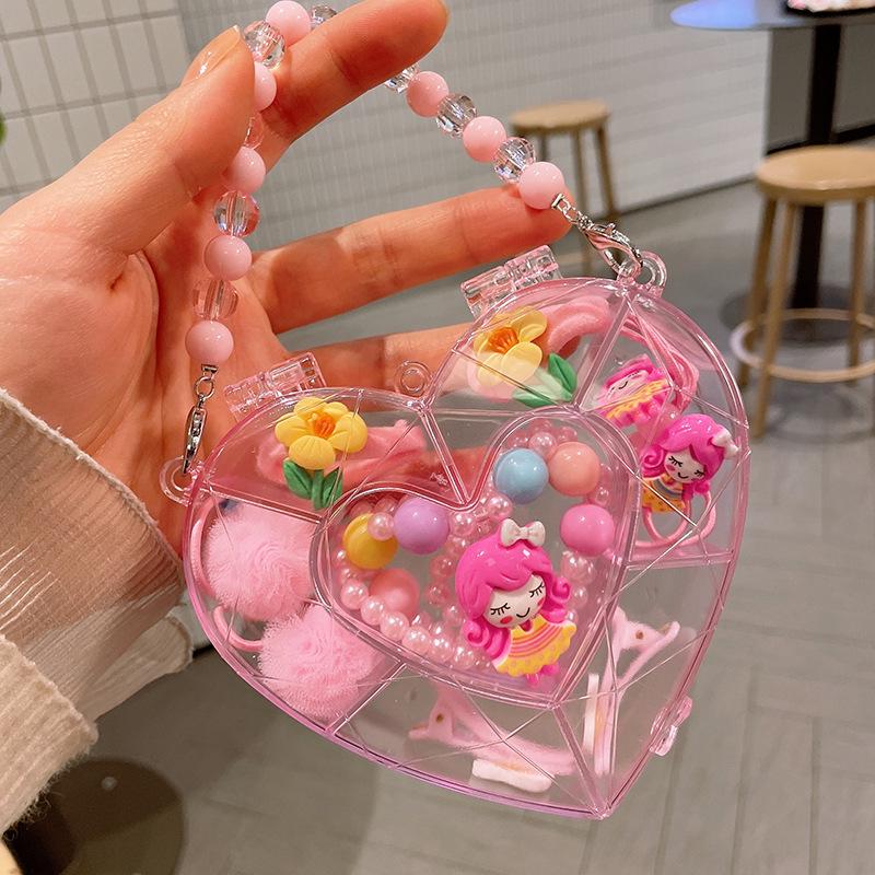 Детский милый мультяшный браслет-цепочка с подвесками-фруктами и Счастливым Драконом - Подарочная коробка на День Рождения