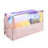 Красочная голографическая женская косметичка Tpu Clear Beauty Organizer Makeup Bag