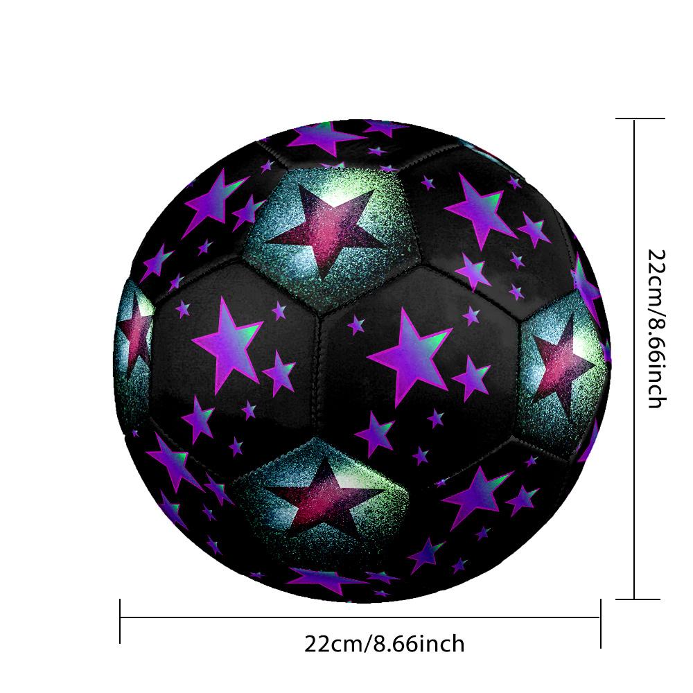 1PC Cosmic Star Cluster Galactic Soccer Ball Size 5 Football Machine Sewn Indoor/Outdoor Universal Football Gift W46