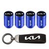 FAIG8 Car Tire Wheel Valve Caps Cover Suede Car Key Chain Ring Keychain For Kia Sportage Carnival Seltos Sorento Rio Borrego Ceed Niro