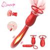 Вибратор для сосания роз для женщин, стимулятор клитора точки G, толкающий вагину, сосок, вибрирующие товары, секс-игрушки для взрослых