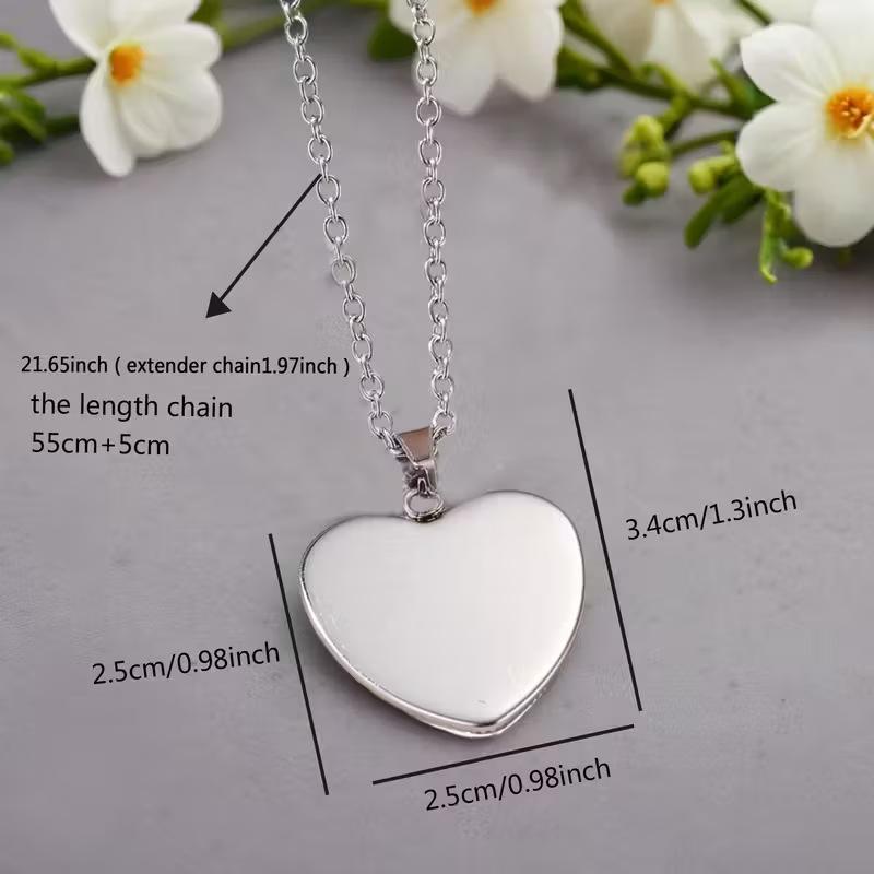 Ожерелье с подвеской в виде сердца с цветочным узором