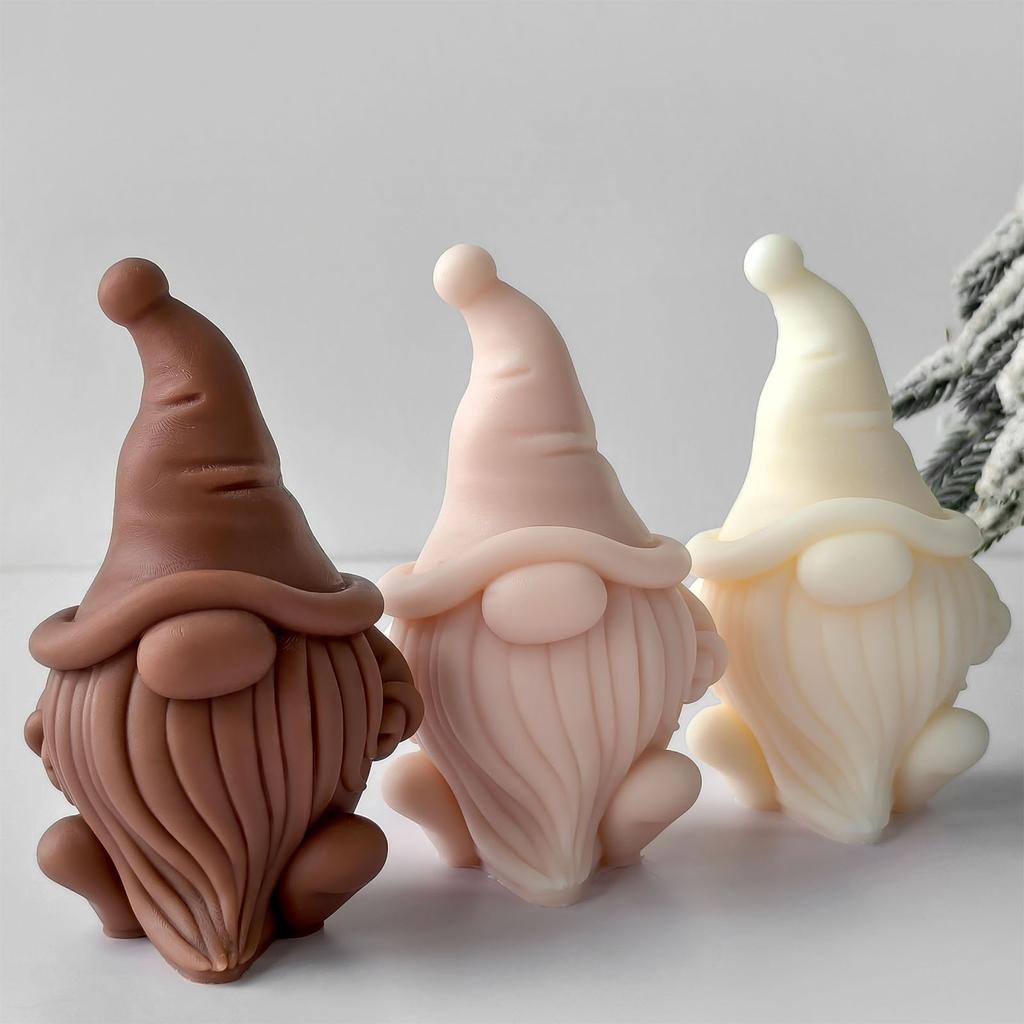 Christmas Theme Candle Silicone Mold Dwarf Silicone Mould Heat Resistant For Candle Soap Christmas Decoration