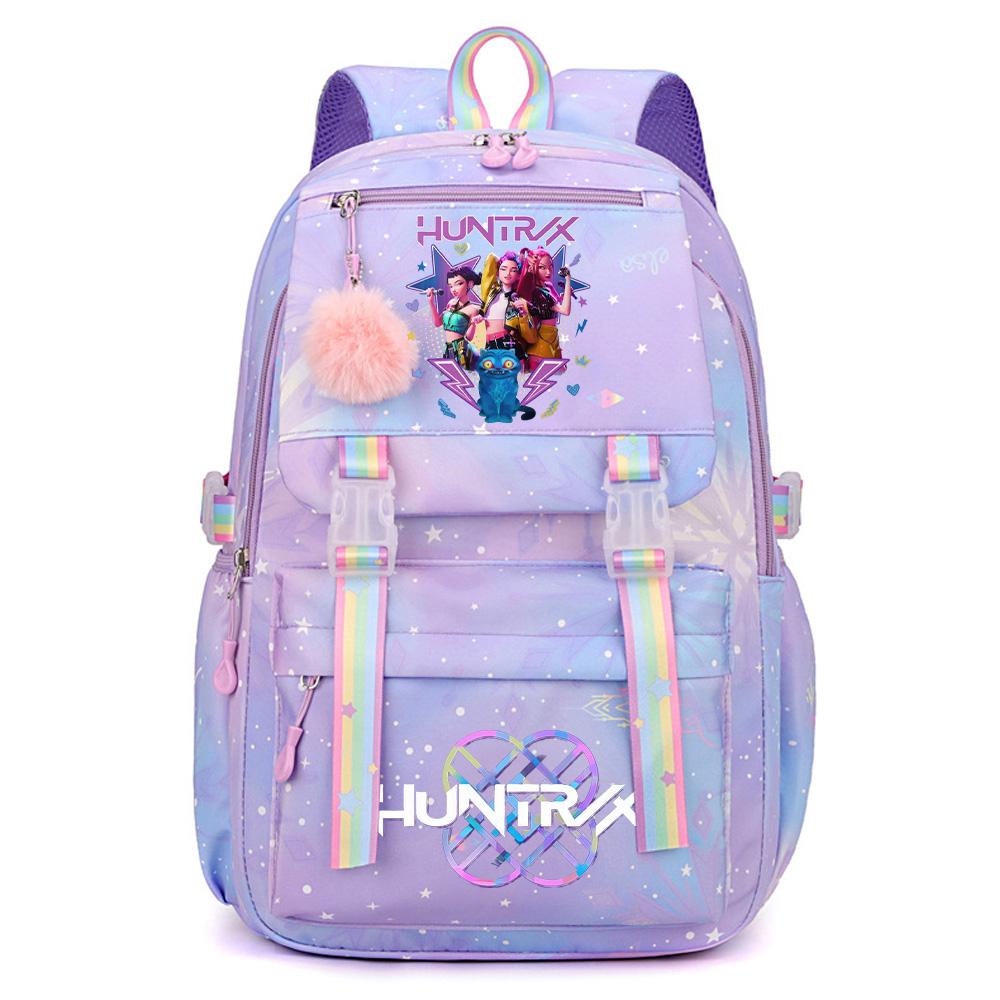 Anime K-Pop Demon Hunters Printed Large Capacity Waterproof Backpack Teenger Student Girl Boy Schoolbag Bookbag Women Waterproof Travel Bag Rucksak