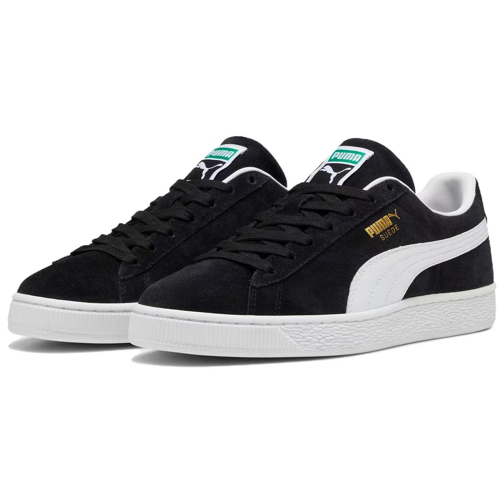 Puma Замшевые классические женские кроссовки Черно-белые 400775-01