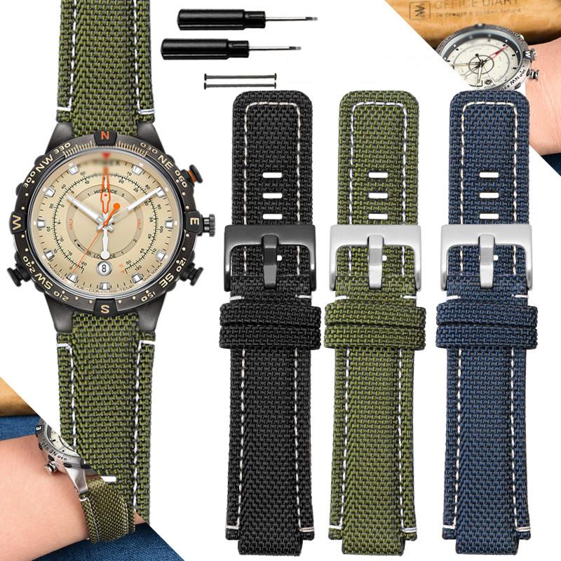 Для часов TIMEX ремешок TW2T76500 T2N721 T2N720 Спортивный Высококачественный Нейлон Холст Ремешок для часов Мужской Прилив Компас 24×16MM Браслет