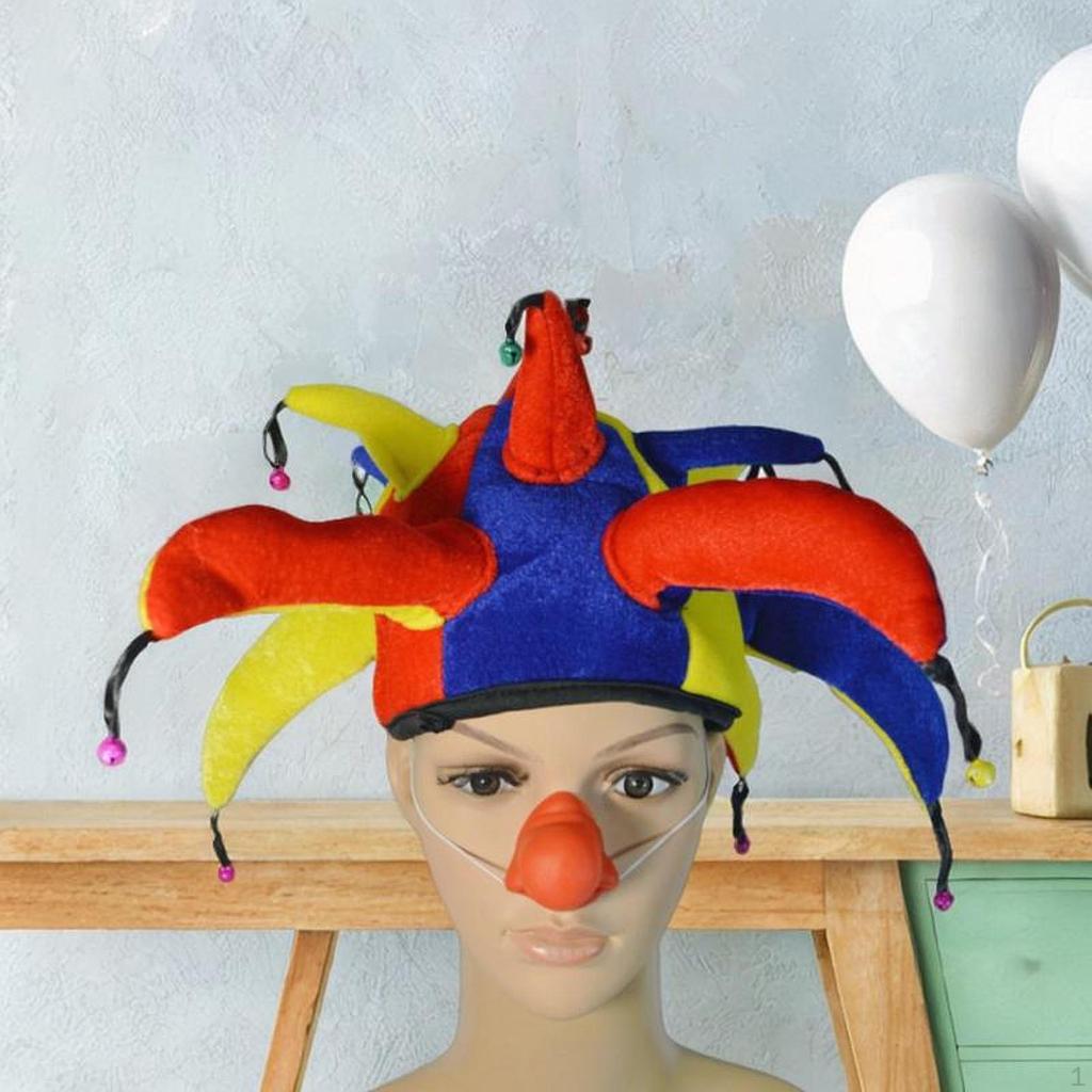 Clown Hat Headwear Halloween Decor Fancy Dress Roles Play Novelty Head Gear Costume Accessories for