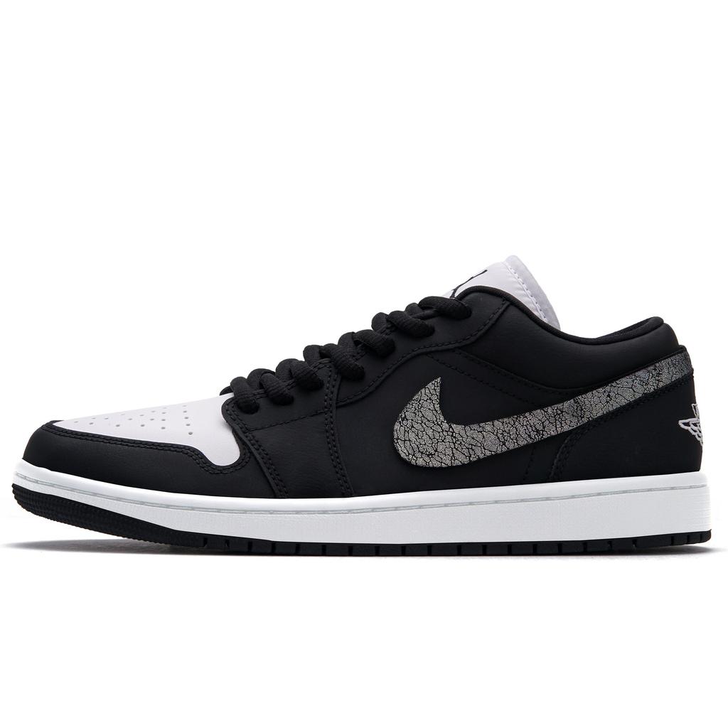 Jordan Air Jordan 1 Износостойкие Низкие Винтажные Баскетбольные Кроссовки Унисекс Черно-Белые DC0774-101(Team734-2.0)