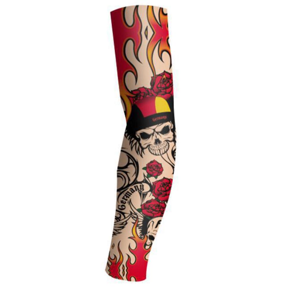 Эластичные нейлоновые рукава, реквизит для татуировки на Хэллоуин, защита от УФ-солнца, охлаждение, спорт на открытом воздухе, аксессуары для верховой езды, падение