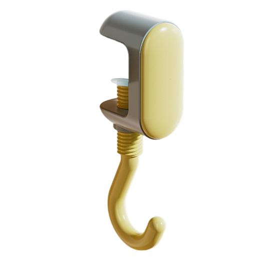 Desk Hook Adjustable Tightness Versatile Plastic Wall Hook Punching Free Traceless Foldable Portable