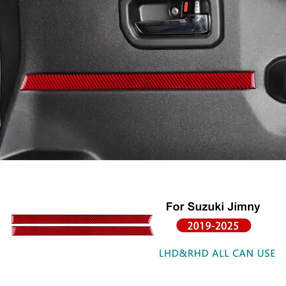 For Suzuki Jimny JB74 JB64 2024 2025 Real Soft Carbon Fiber Sticker LHD RHD Car Door Decor Trim