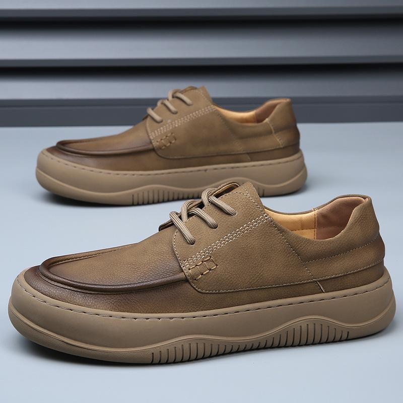 Summer Hollow Men's Shoes Leather Breathable Retro Business Casual Leather Shoes Men's Trend Versatile Hole Shoes