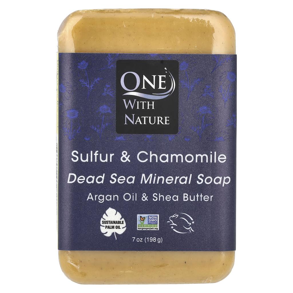 Dead Sea Mineral Soap Bar, Sulphur & Chamomile, 198G(7Oz)