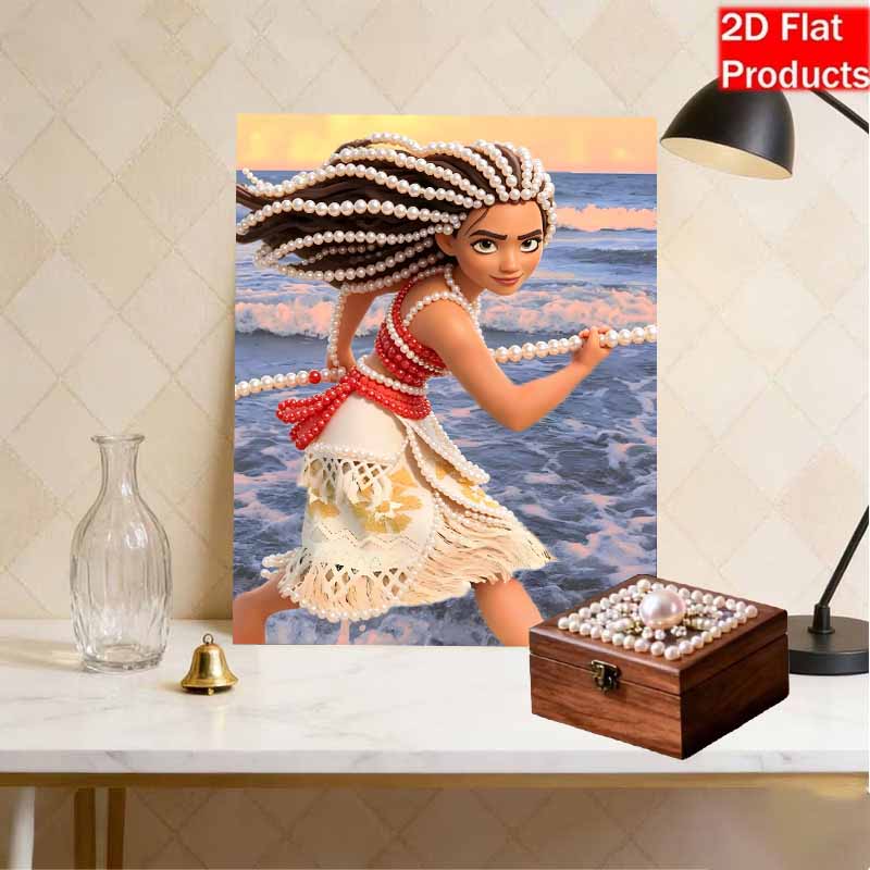 Disney Moana Творческий набор для жемчужной живописи 5D DIY Мозаика с жемчужной вышивкой Набор для вышивки крестом для домашнего декора
