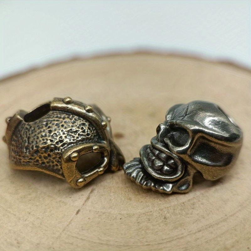 Warrior Skull Brass Knife Bead DIY Woven Bracelet Lanyard Keychain Pendant Accessories Hangings Charms