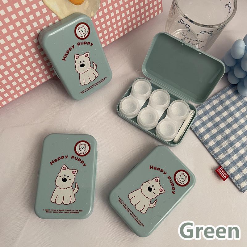 Черный котенок белый собака контактные линзы коробка комплект портативный футляр для контактных линз с пинцетом присоска набор для дорожного набора держатель подарок