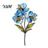 Colorful Yard Stakes Planter Insert Stake, Double-Sided, Flower Pot Decor Metal Stake Insect Animal for Plant Pots Bed Decoration Creative