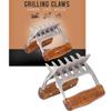 Premium 18/8 Stainless Steel Meat Shredder Claws with Wooden Handles: Effortlessly Shred, Pull, and Serve Pork, Turkey, Chicken, and Brisket!
